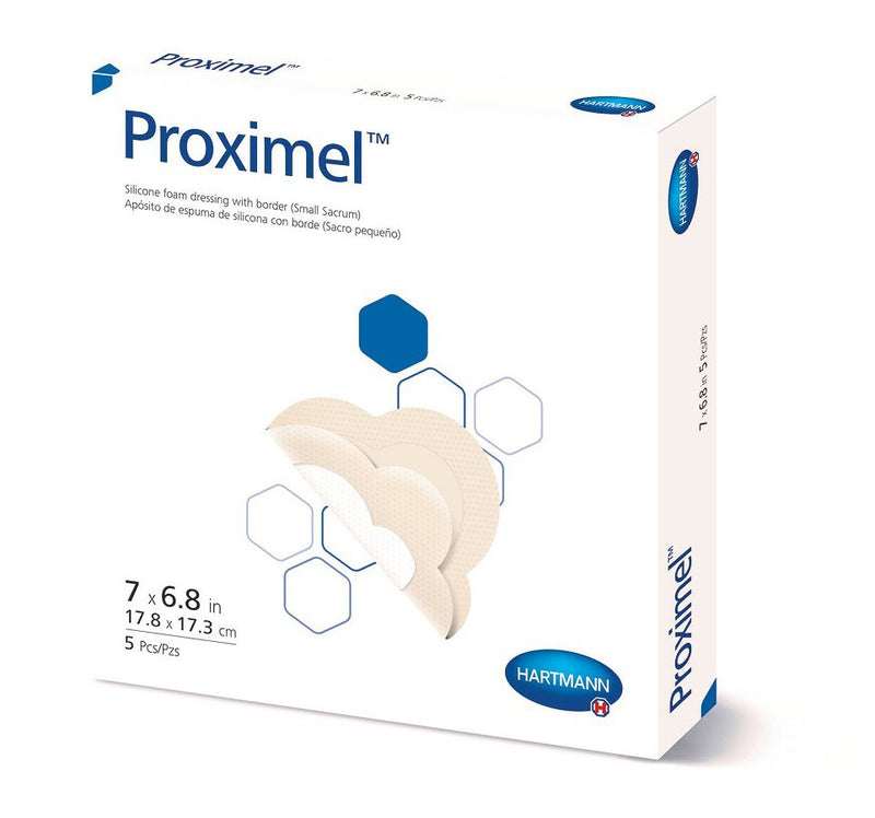 Proximel™ Silicone Adhesive with Border Silicone Foam Dressing, 6-4/5 x 7 Inch, 1 Each (Advanced Wound Care) - Img 1