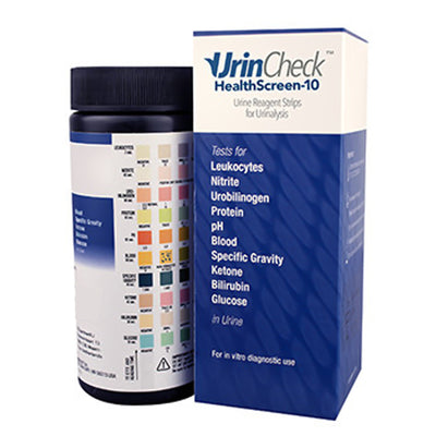 UrinCheck™ HealthScreen-10 Urinalysis Rapid Test Kit, 1 Bottle of 100 (Test Kits) - Img 1
