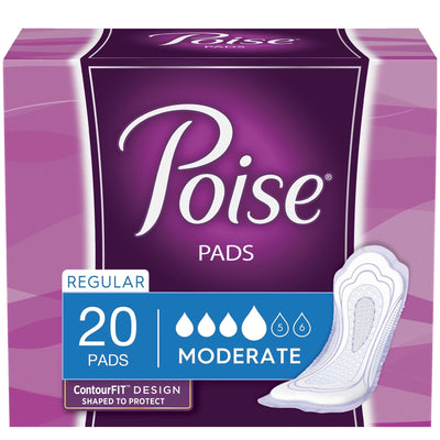 Poise Bladder Control Pads, Adult Women, Disposable, 1 Pack of 20 () - Img 3