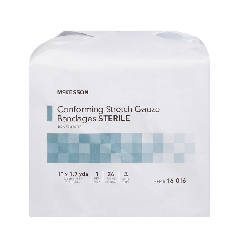 McKesson Sterile Conforming Bandage, 1 Inch x 1-7/10 Yard, 1 Bag of 24 (General Wound Care) - Img 5
