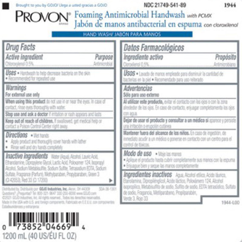 Provon® Foaming Antimicrobial Soap Refill Bottle, 1200 mL, 1 Case of 2 (Skin Care) - Img 3