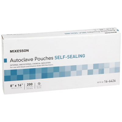 McKesson Sterilization Pouch, 8 x 16 Inch, 1 Box of 200 (Sterilization Packaging) - Img 2