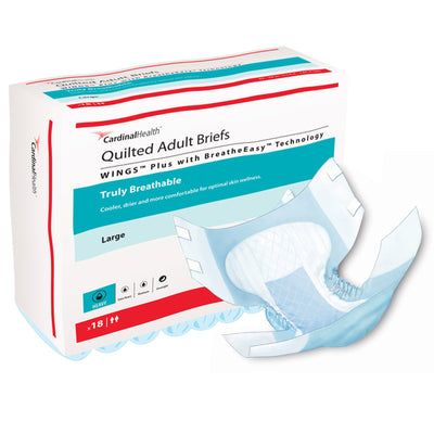 Wings™ Quilted Plus with BreatheEasy™ Technology Incontinence Brief, Large, 1 Case of 72 () - Img 1