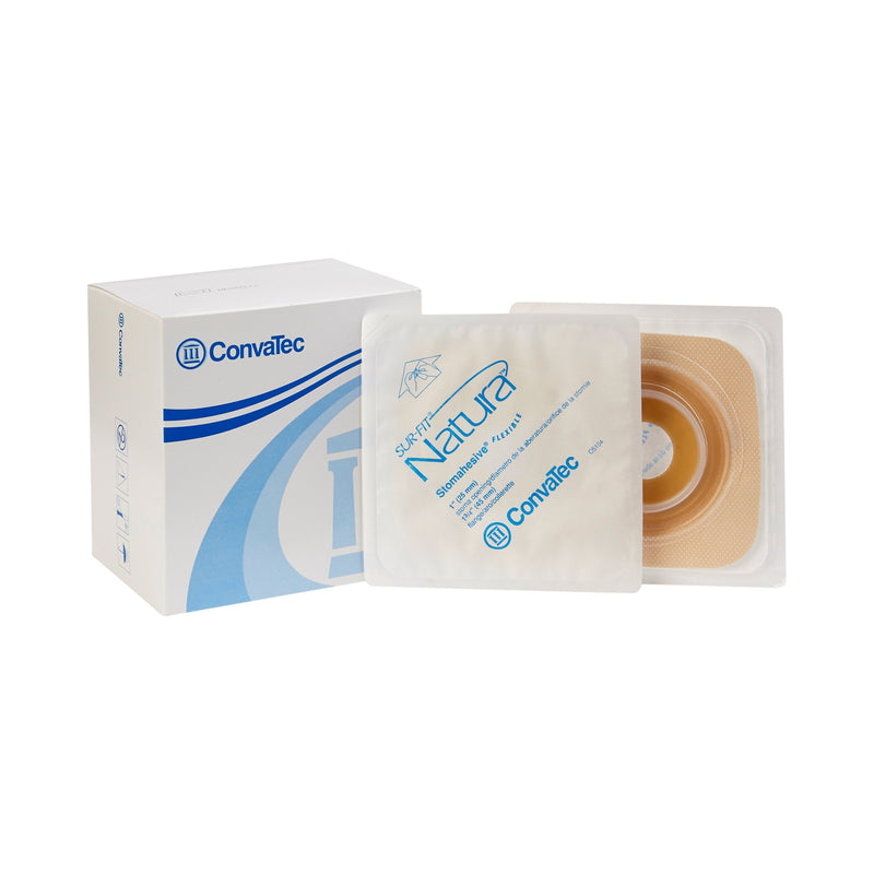 Sur-Fit Natura® Colostomy Barrier With 1 Inch Stoma Opening, Tan, 1 Box of 10 (Barriers) - Img 1