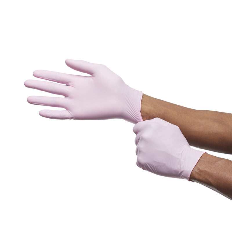 McKesson Pink Nitrile® Nitrile Exam Glove, Large, Pink, 1 Box of 250 () - Img 7