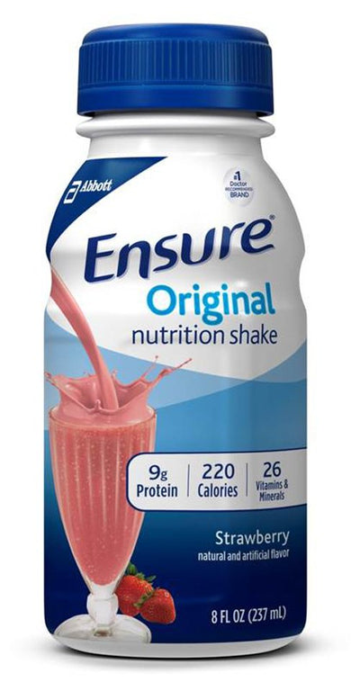 Ensure® Original Shake Strawberry Oral Supplement, 8 oz. Bottle, 1 Each (Nutritionals) - Img 1