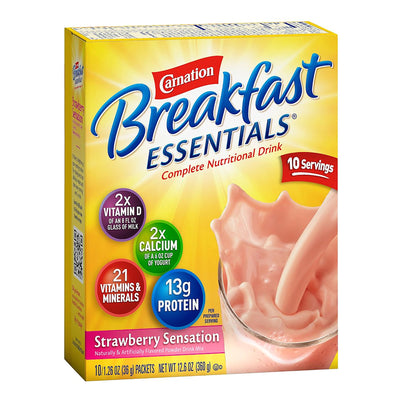 Carnation Breakfast Essentials® Strawberry Oral Supplement, 1.26 oz. Packet, 1 Case of 60 (Nutritionals) - Img 1