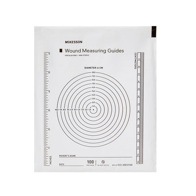 McKesson Nonsterile Plastic Wound Measuring Guide, 5 x 7 Inch, 1 Box of 100 (Wound Measuring Devices) - Img 2