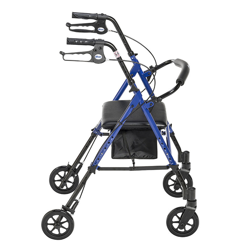 drive™ 4 Wheel Rollator, Blue, 1 Each (Mobility) - Img 3