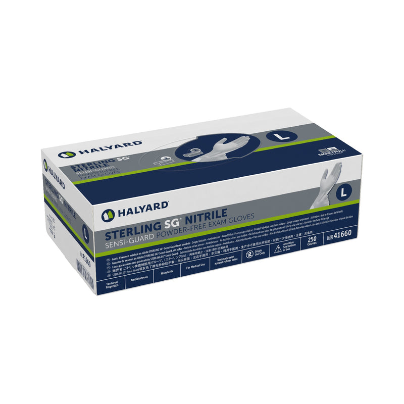 Sterling SG® Nitrile Exam Glove, Large, Silver, 1 Box () - Img 2