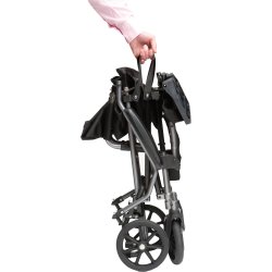 Travelite Transport Chair, Gum Metal Upholstery, 1 Each (Mobility) - Img 3