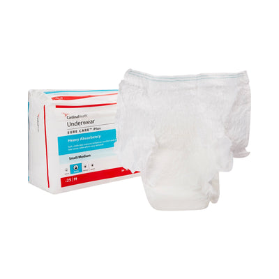 Sure Care™ Plus Heavy Absorbent Underwear, Medium, 1 Case of 100 () - Img 1