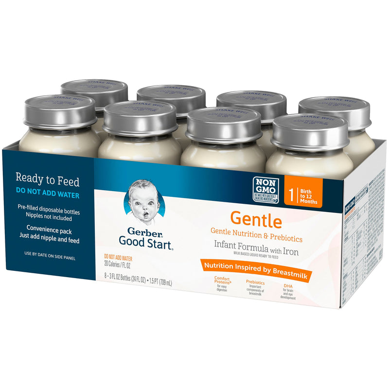 Gerber® Good Start® Gentle NonGMO Ready to Use Infant Formula, 3 oz. Bottle, 1 Case of 48 () - Img 6