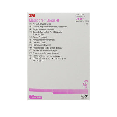 3M™ Medipore™ Cloth Dressing Retention Tape, 7-7/8 x 11 Inch, White, 1 Box of 25 (General Wound Care) - Img 3