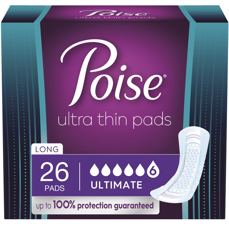 Poise® Fresh Protection™ Ultra Thin Pads, Ultimate Long, 1 Case of 52 () - Img 2