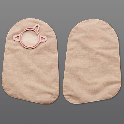 New Image™ Two-Piece Closed End Beige, 9 Inch Length, 1 Box of 60 (Ostomy Pouches) - Img 1