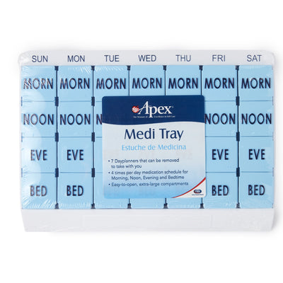 Apex Medi Tray Pill Organizer, Days of the Week / Morn, Noon, Eve, Bed, 1 Each (Pharmacy Supplies) - Img 2