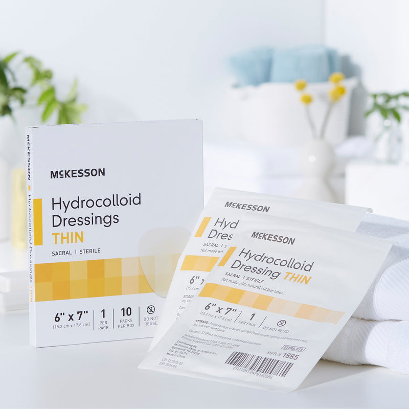 McKesson Hydrocolloid Dressing, 6 x 7 Inch Sacral, 1 Box of 10 (Advanced Wound Care) - Img 9
