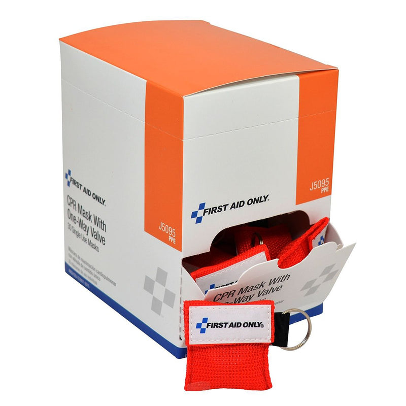 FACE SHIELD, CPR IN KEYCHAIN POUCH (30/BX 10BX/CS) (CPR Face Shields) - Img 1