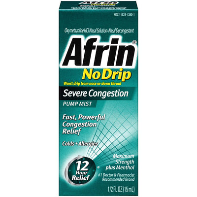 AFRIN NASAL, SPR NO DRIP SEVERE CONG 15ML 0.5OZ (Over the Counter) - Img 1