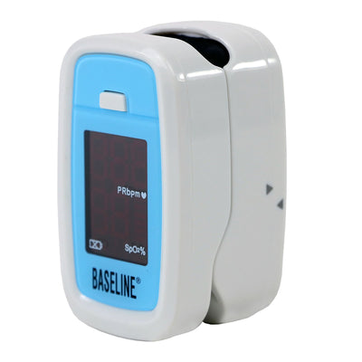 FEI Baseline Fingertip Pulse Oximeter, Battery Operated Visible Alarm, 1 Each (Oximetry) - Img 1