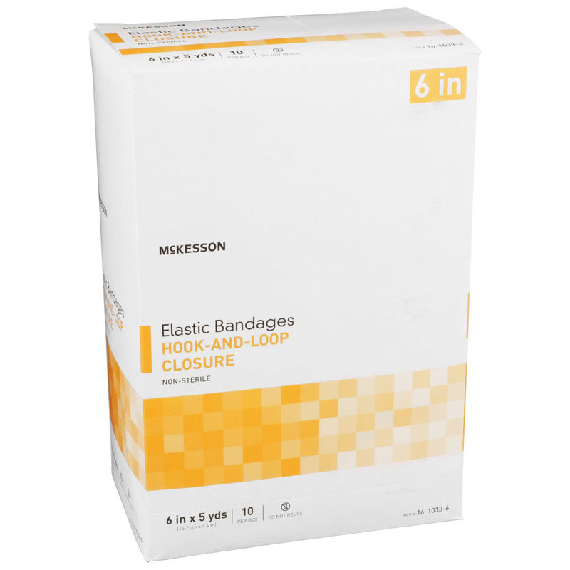 McKesson Hook and Loop Closure Elastic Bandage, 6 Inch x 5 Yard, 1 Box of 10 (General Wound Care) - Img 2
