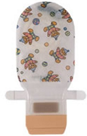 Assura®ColoKids™ Drainable Teddy Bear Design Filtered Colostomy Pouch, 5½ Inch Length, Mini , 5/8 Inch Flange, 1 Box of 10 (Ostomy Pouches) - Img 1