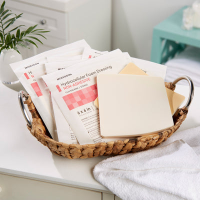 McKesson Nonadhesive without Border Foam Dressing, 6 x 6 Inch, 1 Box of 10 (Advanced Wound Care) - Img 9