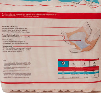 Wings™ Plus Heavy Absorbency Incontinence Brief, Small, 1 Bag of 12 () - Img 4