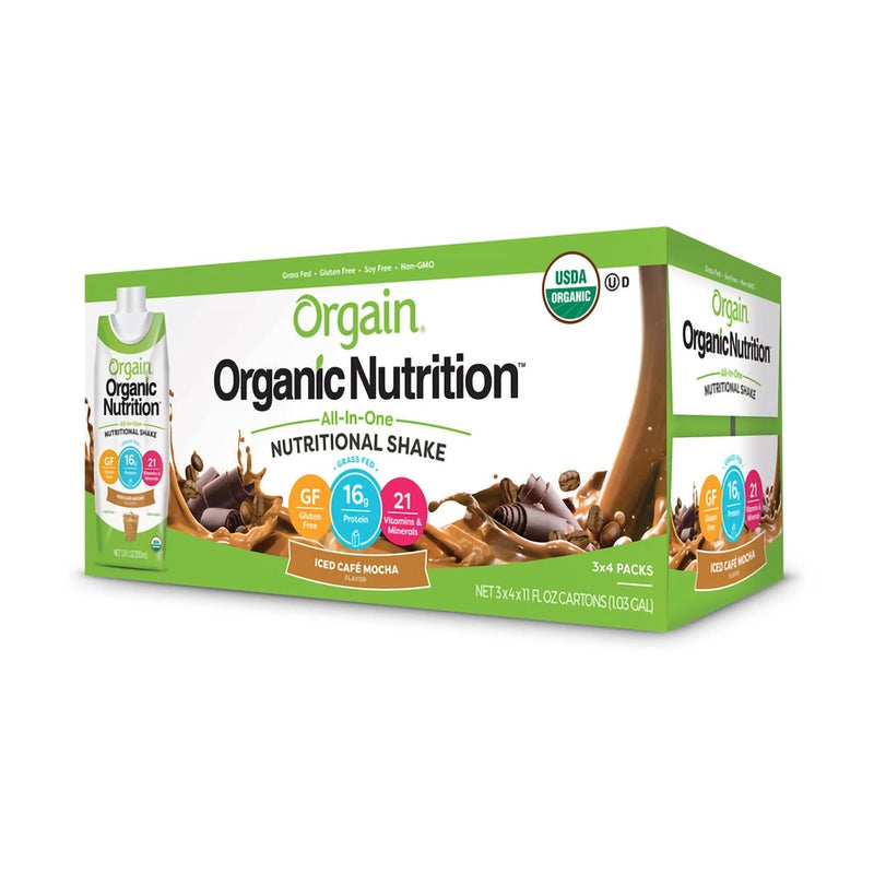 Orgain® Organic Nutritional Shake Iced Café Mocha Oral Supplement, 11 oz. Carton, 1 Case of 12 (Nutritionals) - Img 4