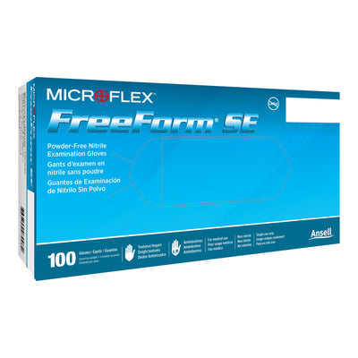 FreeForm® SE Nitrile Exam Glove, Extra Small, Blue, 1 Box of 100 () - Img 1