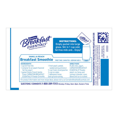 Carnation Breakfast Essentials® Vanilla Oral Supplement, 1.26 oz. Packet, 1 Case of 60 (Nutritionals) - Img 4