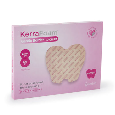 KerraFoam™ Gentle Border Silicone Foam Dressing, 9 x 10 Inch, 1 Case of 25 (Advanced Wound Care) - Img 1