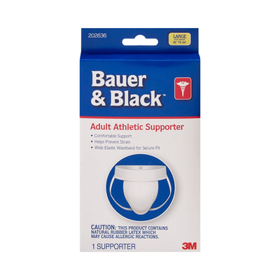 Bauer & Black Adult Athletic Supporter, Cotton, White, Reusable, Large, 1 Case of 48 (Athletic Supporters) - Img 2