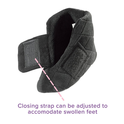 Silverts® Women's Extra Wide Swollen Feet Slippers, Black, X-Small, 1 Pair (Slippers and Slipper Socks) - Img 6