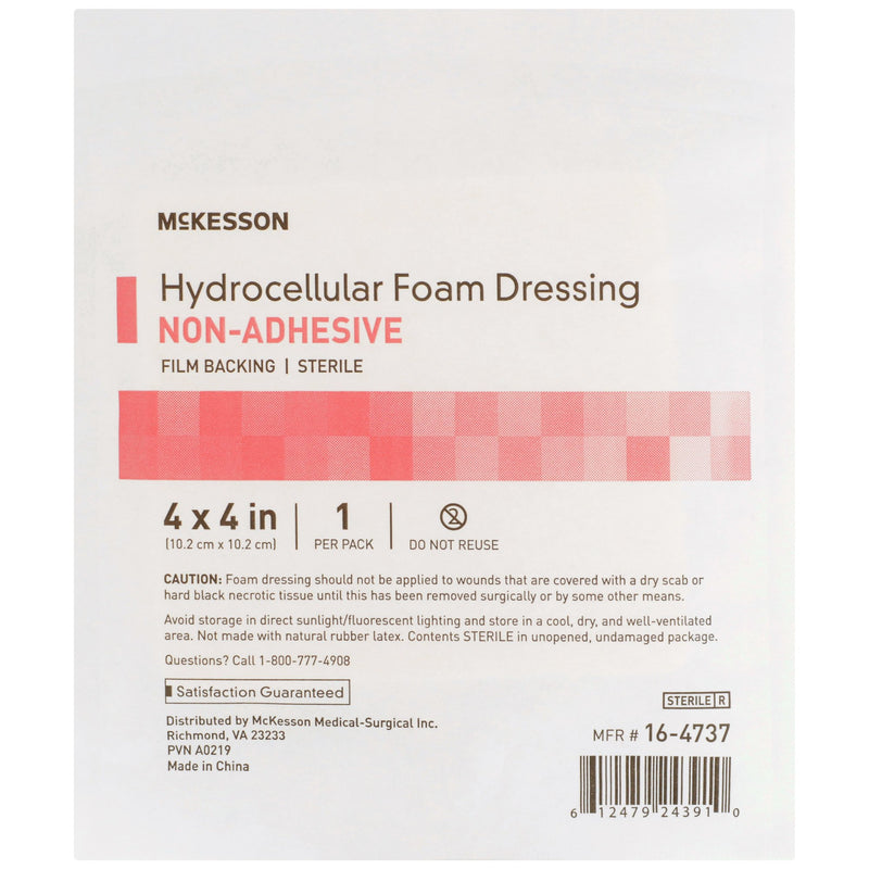 McKesson Nonadhesive without Border Foam Dressing, 4 x 4 Inch, 1 Box of 10 (Advanced Wound Care) - Img 3