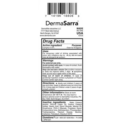 DermaSarra™ Camphor / Menthol Itch Relief, 1 Each (Over the Counter) - Img 2