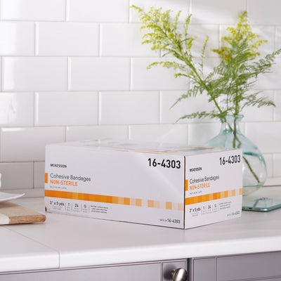 McKesson Self-adherent Closure Cohesive Bandage, 3 Inch x 5 Yard, 1 Case of 24