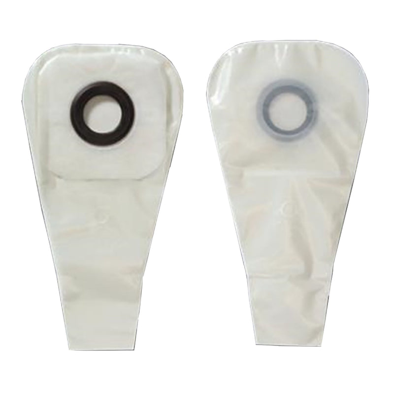 Karaya 5 One-Piece Drainable Transparent Colostomy Pouch, 12 Inch Length, 7/8 Inch Stoma, 1 Box of 30 (Ostomy Pouches) - Img 1