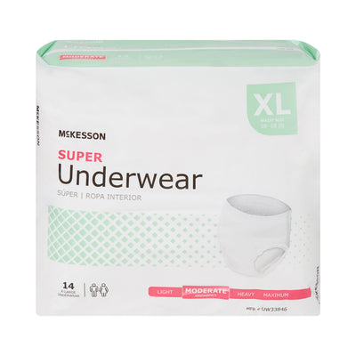 McKesson Super Moderate Absorbent Underwear, Extra Large, 1 Bag of 14 () - Img 3