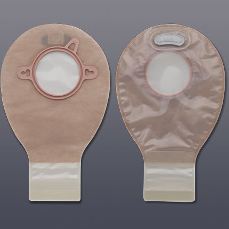 New Image™ Two-Piece Drainable Transparent Filtered Ostomy Pouch, 7 Inch Length, 1¾ Inch Flange, 1 Box of 20 (Ostomy Pouches) - Img 1