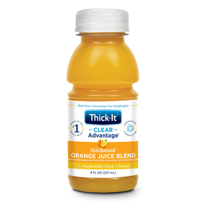 Thick-It® Clear Advantage® Honey Consistency Orange Thickened Beverage, 8 oz. Bottle, 1 Case of 24 (Nutritionals) - Img 1