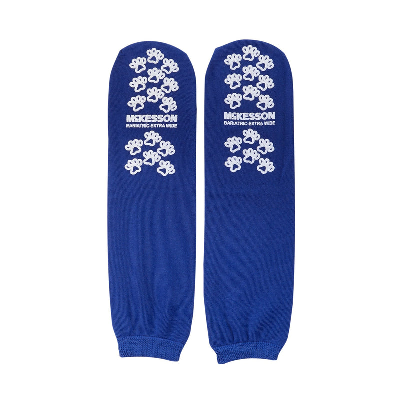 McKesson Terries™ Adult Slipper Socks, Bariatric / X-Wide, Royal Blue, 1 Case of 48 (Slippers and Slipper Socks) - Img 1