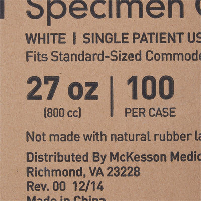 McKesson Commode Specimen Collector, 800 mL, 1 Case of 100 (Specimen Collection) - Img 8