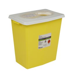 SharpSafety™ Chemotherapy Waste Container, 12 Gallon, 18¾ x 18¼ x 12¾ Inch, 1 Each () - Img 1