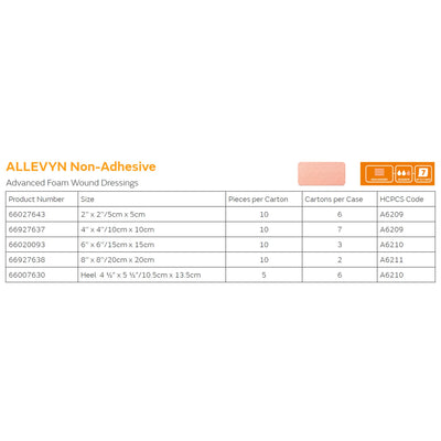 Allevyn Classic Nonadhesive without Border Foam Dressing, 2 x 2 Inch, 1 Each (Advanced Wound Care) - Img 3