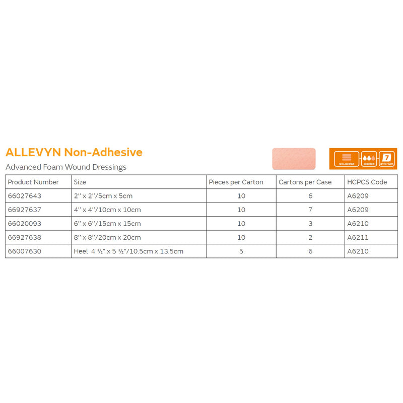 Allevyn Classic Nonadhesive without Border Foam Dressing, 2 x 2 Inch, 1 Each (Advanced Wound Care) - Img 3