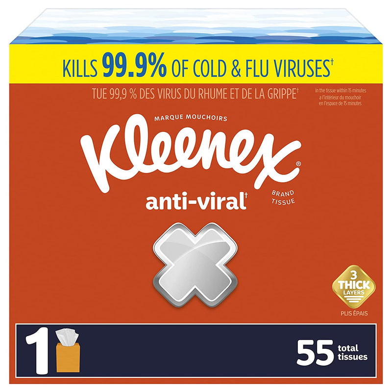 TISSUE, FACIAL KLEENEX ANTI-VIRAL UPRIGHT (55/PK 27PK/CS) (Facial Tissues) - Img 2