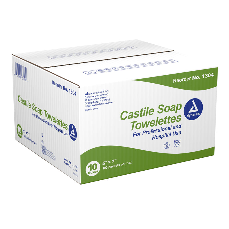 dynarex® Scented Castile Soap Towelettes, Individual Packets, 1 Case of 1000 (Skin Care) - Img 3