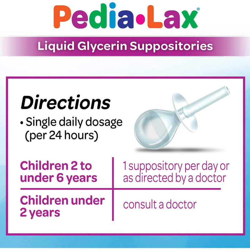 Pedia-Lax® Glycerin Laxative, 1 Box of 6 (Over the Counter) - Img 4